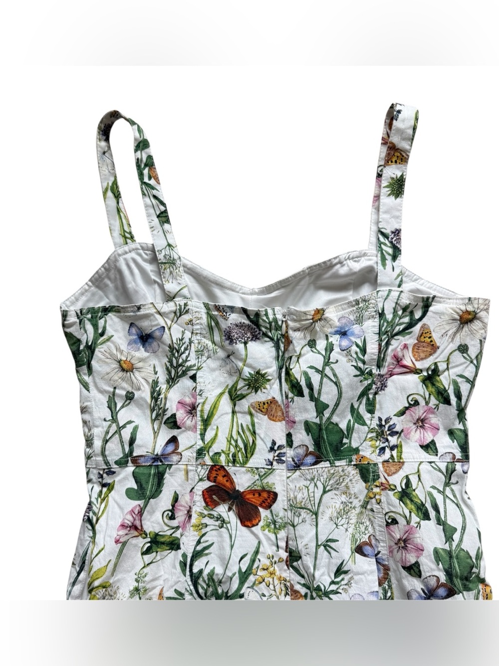 Avec Les Filles Butterfly Floral Botanical Fit Flare Midi Dress 12 Wedding Guest - Picture 14 of 16